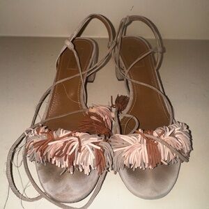 aquazzura Women's Fringe Sandals